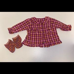 Bitty Baby Harvest plaid outfit